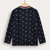 Polo shirt with zipper - Navy