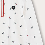 Polo shirt with zipper - cream