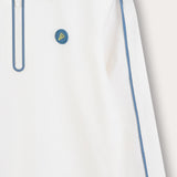 Polo shirt with zipper - cream