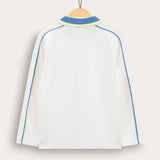 Polo shirt with zipper - cream