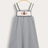 סרפן פסים עם כתפיות - נייבי