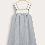 סרפן פסים עם כתפיות - ירוק