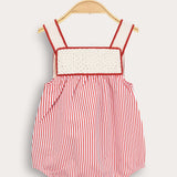 אוברול פסים עם כתפיות - ורוד