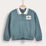 Girls' shirt - Circus knitted - green
