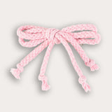 זוג סיכות קלועות מיני - ורוד בהיר