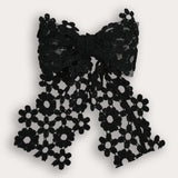 Flower Lace Brooch - Black