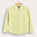 חולצת משבצות מכופתרת - ליים