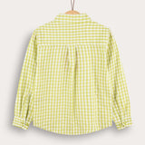 חולצת משבצות מכופתרת - ליים