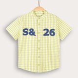 חולצת משבצות מכופתרת - ליים