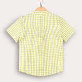 חולצת משבצות מכופתרת - ליים