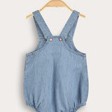 אוברול פסים עם כתפיות - כחול