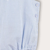 אוברול פסים עם כתפיות - תכלת