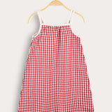 סרפן כתפיות עם משבצות - אדום