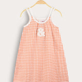 סרפן כתפיות עם משבצות - כתום