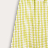 Strapless sarafan with checks - lime