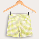 מכנסי משבצות קצרים - ליים