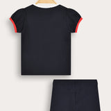 סט בייבי בהדפס כפרי - נייבי