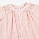 שמלת פשתן & קרושט - ורוד