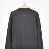 חולצת ריב חצי גולף - אפור