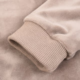 פיג'מת קטיפה עם דובי  - חום