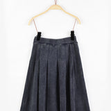 חצאית ואפל קפלים - נייבי