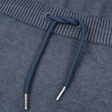 שמלת סריג שרוך קשירה - כחול