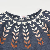 שמלת סריג שרוך קשירה - כחול