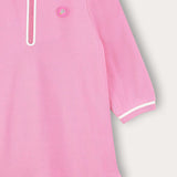 שמלת פולו עם רוכסן - ורוד