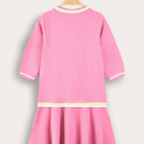 שמלת פולו עם רוכסן - ורוד