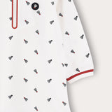 שמלת פולו עם רוכסן - שמנת