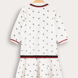 שמלת פולו עם רוכסן - שמנת