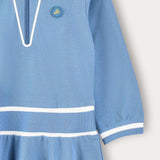 שמלת פולו עם צווארון - כחול