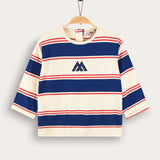 חולצת פסים עם סמל - רויאל