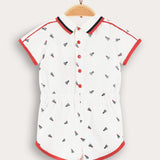 אוברול פולו עם צווארון - אדום