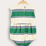 אוברול בייבי פסים - ירוק