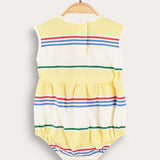 אוברול בייבי פסים - צהוב