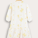 שמלת קומות עם פפיונים - צהוב