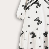 שמלת קומות עם פפיונים - שחור