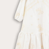 שמלת קומות עם פפיונים - בז'