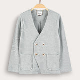 בלייזר דק מבד ואפל - כחול