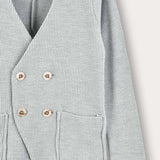 בלייזר דק מבד ואפל - כחול