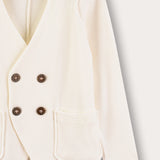 בלייזר דק מבד ואפל - שמנת