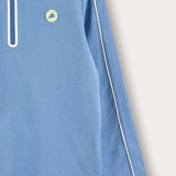 Polo shirt with zipper - blue