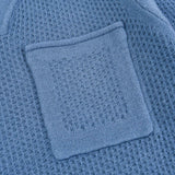 חולצת סריג עם כיס - כחול