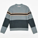 סוודר ריב פסים - כחול