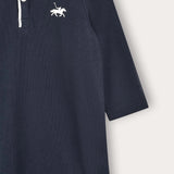 שמלת פולו עם צווארון - נייבי