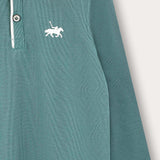 Polo shirt with collar - green