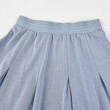 Anchor Embroidered Skirt - Blue