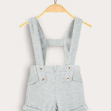 מכנסי ואפל עם כתפיות - תכלת