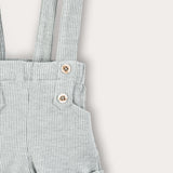 מכנסי ואפל עם כתפיות - תכלת